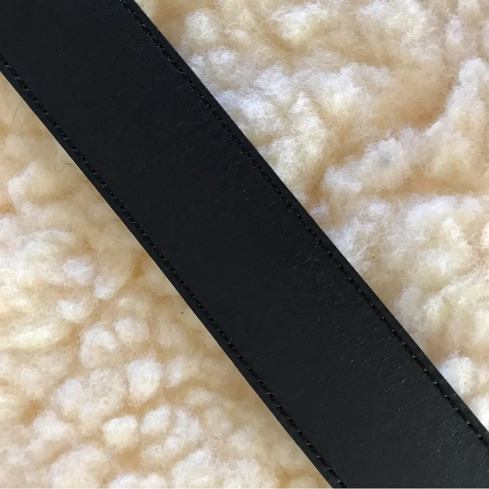 Moschino Leather Belt with Gold Tone Moschino Bear Buckle - Picture 8 of 13